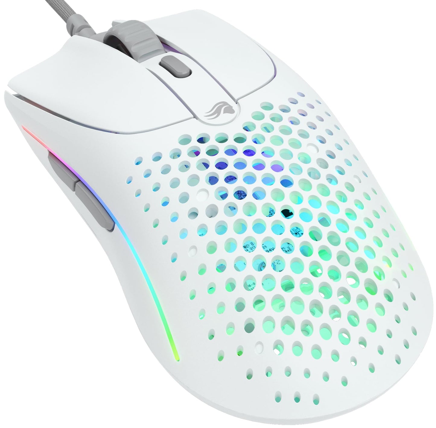 Glorious Gaming Model O 2 Wired Gaming Mouse - 59g Ultralight  FPS  26 000 DPI  Motion Sync  80M Click Rated Switches  6 Programmable Buttons  Ambidextrous  RGB  PTFE Feet - White