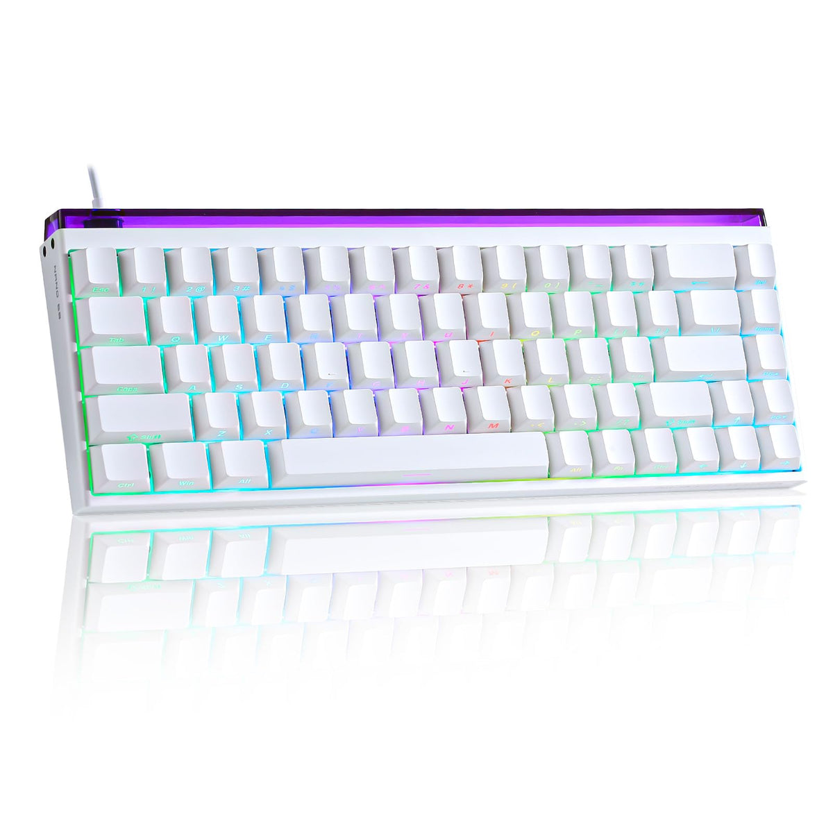 MIKIBY MAD Nano 68 Mechanical Gaming Keyboard  Hall Effect Magnetic Switches  8K Hz Polling Rate  Rapid control button Adjustable Actuation  Side-Printed PBT Keycaps  60% RGB Wired Keyboard for Mac/Win