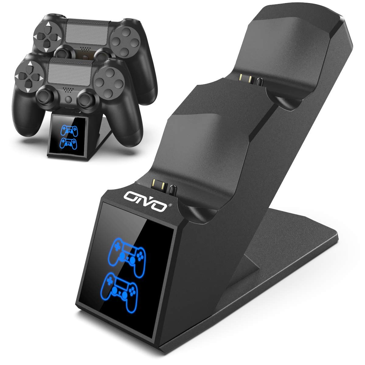 PS4 Controller Charger  PS4 Charger Charging Dock Station Compatable with Dualshock 4  Upgraded Fast-Charging Port for Playstation 4 Controllers
