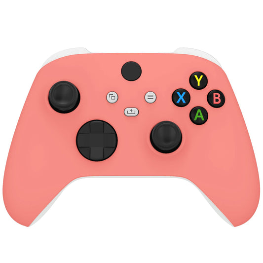 eXtremeRate Replacement Shell for Xbox Series X & S Controller - Personalized Upgrade - Coral Soft Touch Grip Custom Cover Case 