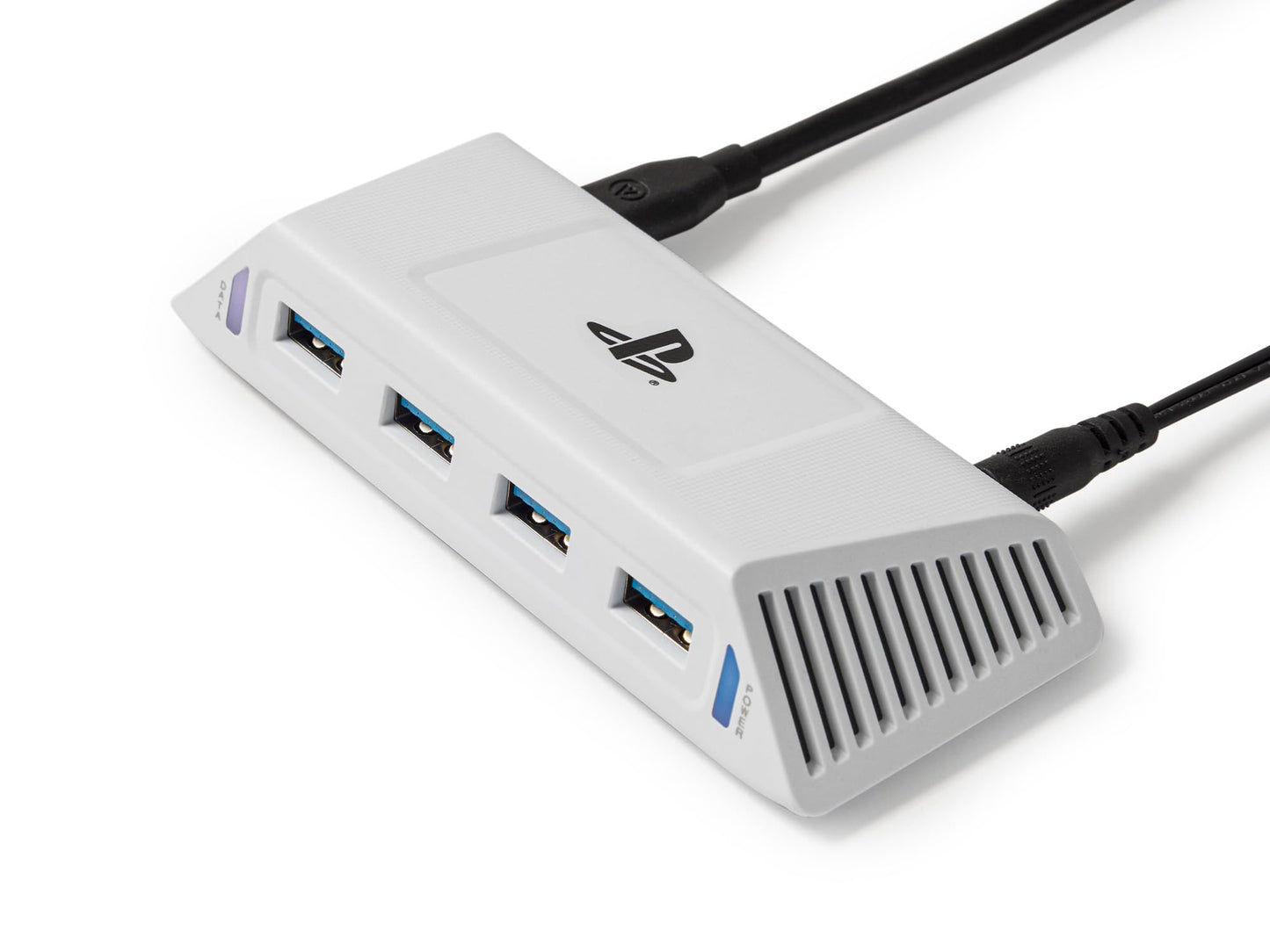 PowerA 4-Port USB 5Gbps Hub for PlayStation5, USB 3.2, AC Powered, Weighted Base, Officially Licensed