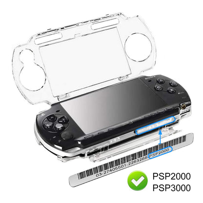 OSTENT Clear Crystal Hard Cover Case for Sony PSP 2000/3000 - Travel Protector Shell