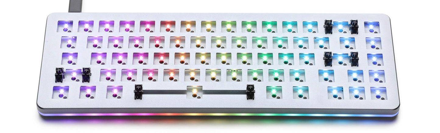 DROP ALT Mechanical Keyboard - 65% Gaming Keyboard, Hot-Swap Switches, RGB Backlighting, Barebones, Space Gray, Model MDX-31827-7