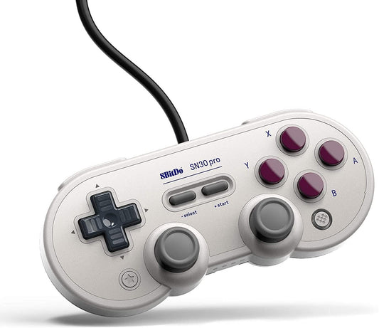 8Bitdo SN30 Pro USB Gamepad - G Classic Edition for Nintendo Switch - White - Model RET00260
