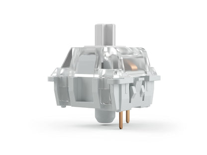 Glorious Gateron Clear Mechanical Keyboard Switches - 120 Pack, Ultra-Light Linear, 35g Actuation Force, Clear Color