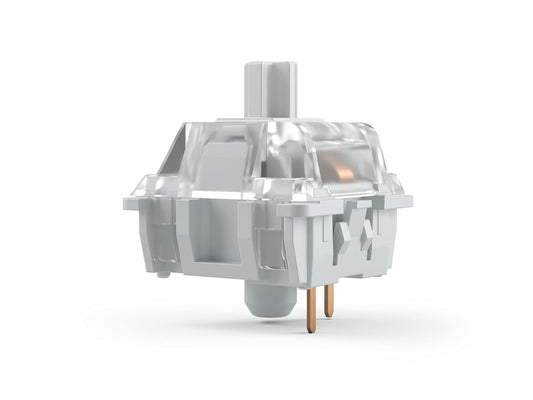 Glorious Gateron Clear Mechanical Keyboard Switches - 120 Pack, Ultra-Light Linear, 35g Actuation Force, Clear Color