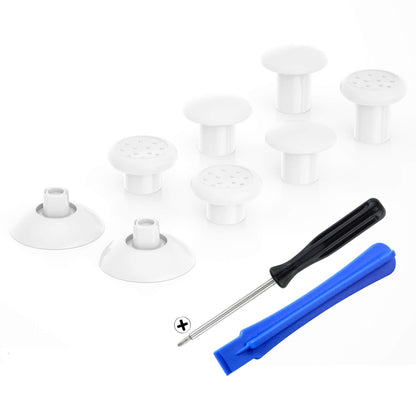 eXtremeRate ThumbsGear Ergonomic Thumbstick for PS5/PS4, Adjustable Joystick, 3 Heights, White, Model P4J1102