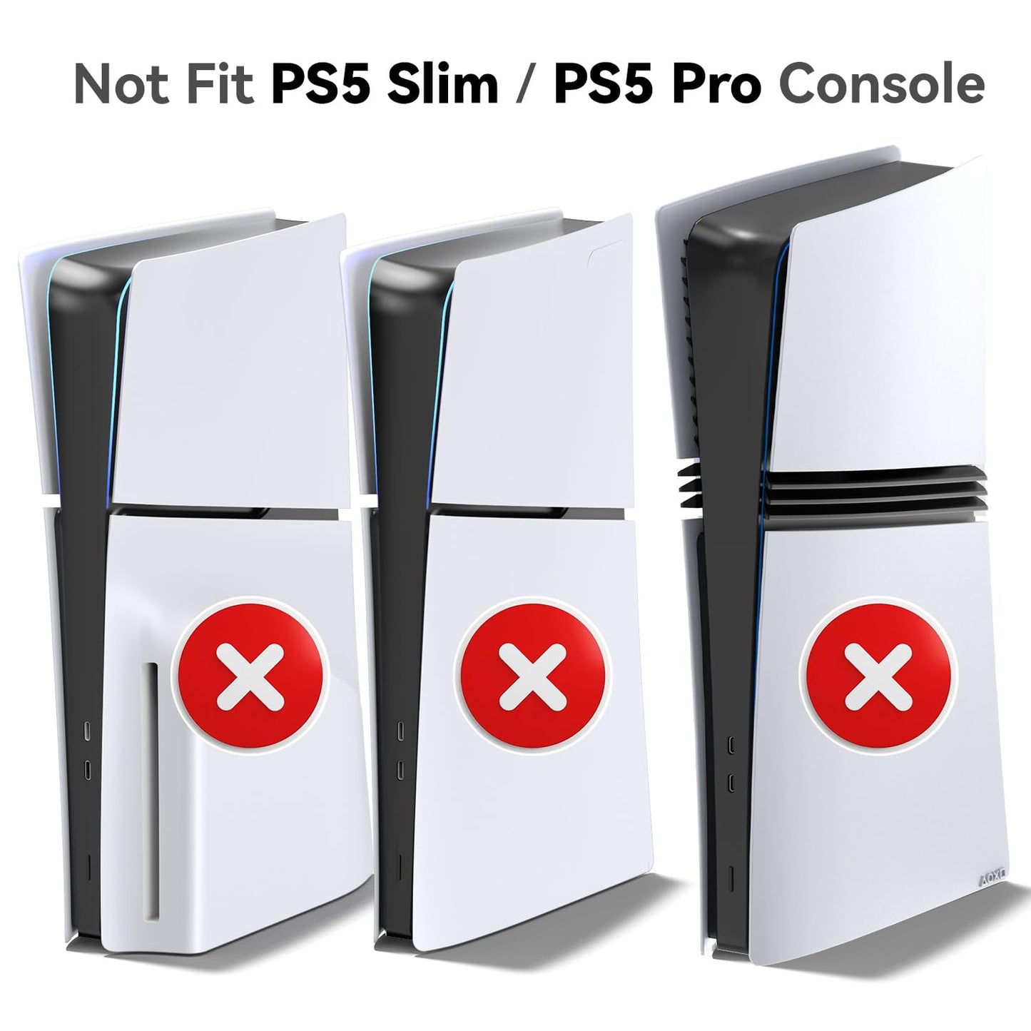 OIVO PS5 Horizontal Stand with Cooling Fan & Controller Charger, White, Model IV-P5257-JP