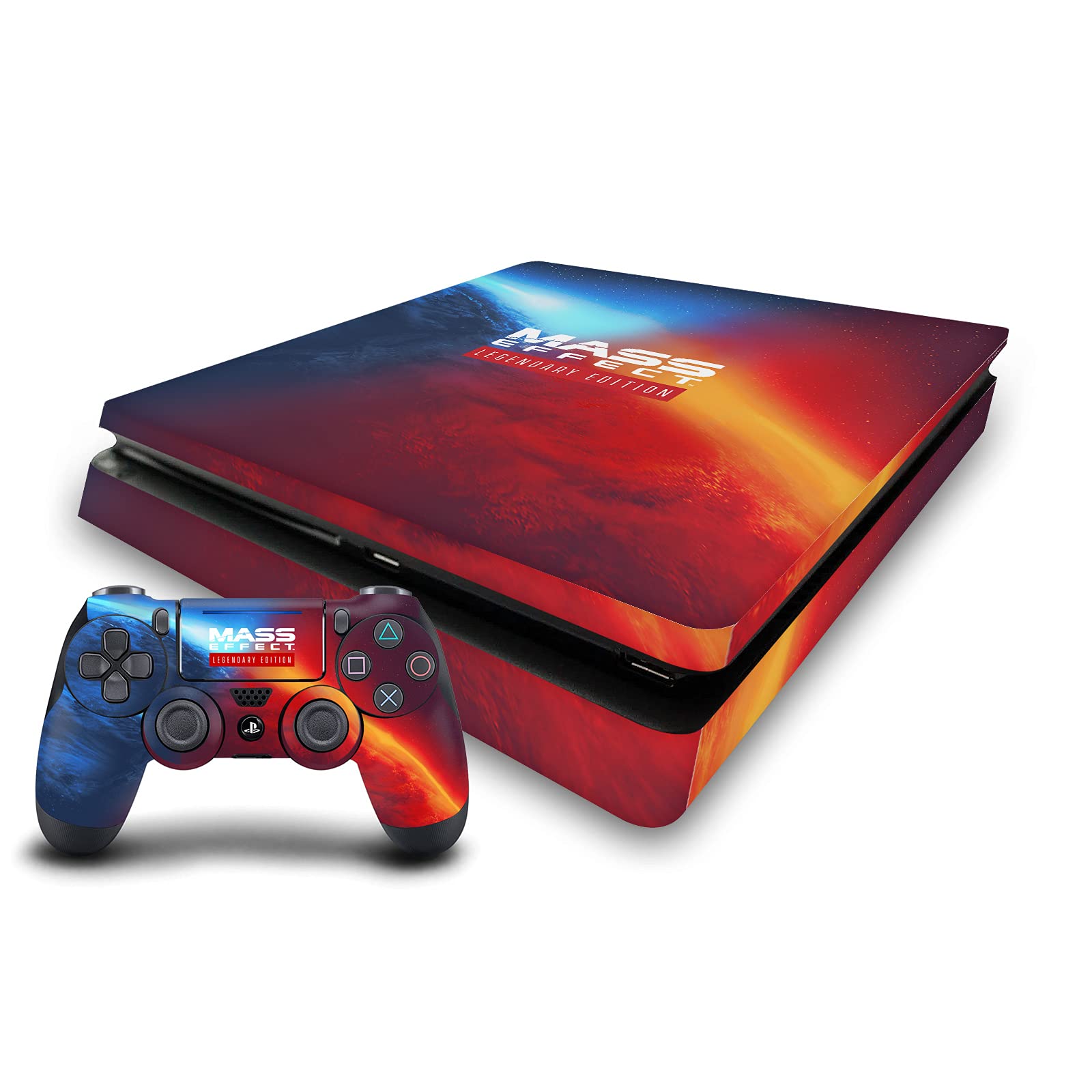 Head Case Designs Officially Licensed EA Bioware Mass Effect Logo Key Art Legendary Graphics Vinyl Gaming Skin Decal Compatible With Sony PlayStation 4 PS4 Slim Console and DualShock 4 Controller