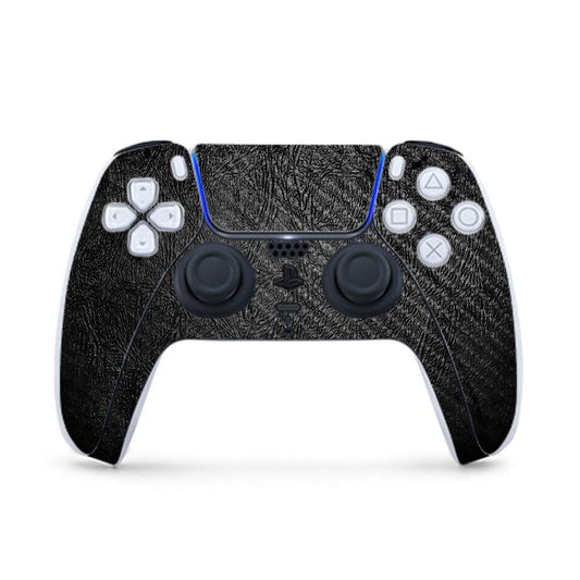 MightySkins Carbon Fiber Skin Compatible with PS5 / PlayStation 5 Controller - Black Leather | Protective  Durable Textured Carbon Fiber Finish | Easy to Apply | Made in The USA