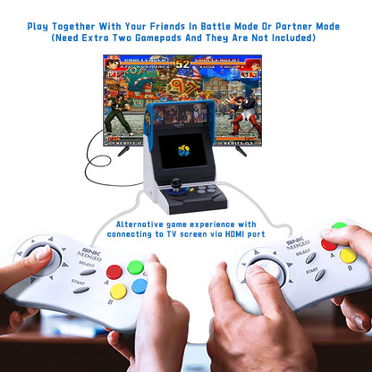 UNICO NEOGEO Mini Arcade - 40 Classic SNK Games, 3.5” LCD Screen, HDMI, 2 Gamepad Ports, International Version