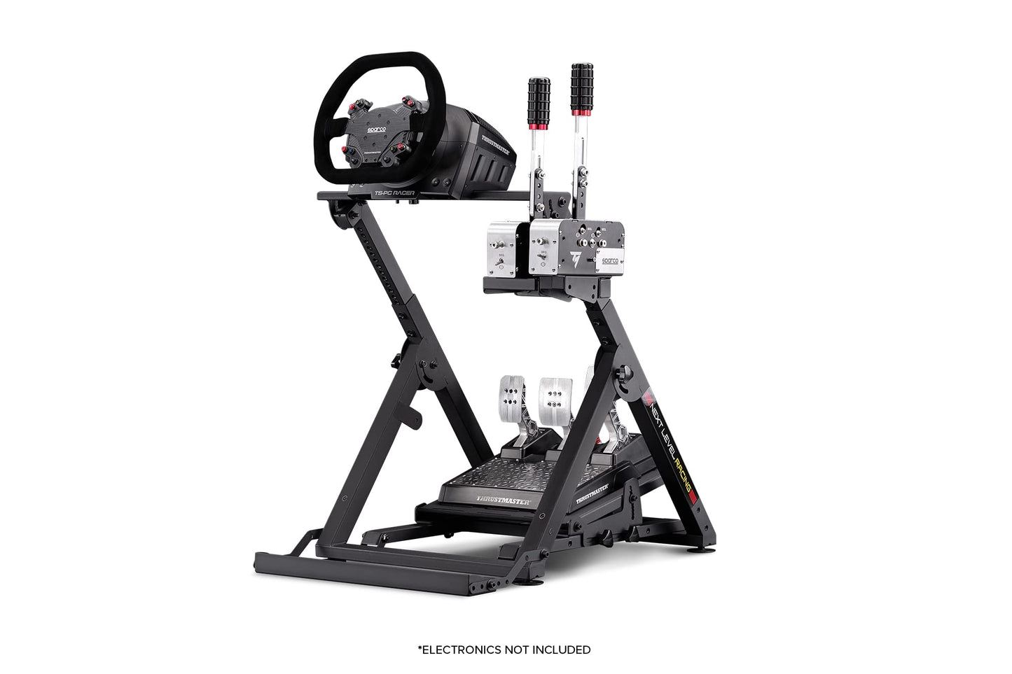 Next Level Racing Wheel Stand 2.0 for Thrustmaster & Fanatec - Black, Upgradeable Cockpit Compatible, Model NLR-S023