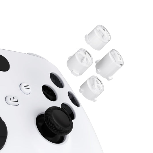eXtremeRate ABXY Buttons for Xbox Core Wireless Controller  Two-Tone Carmine Robot White & Clear Classic Symbols Action Buttons Replacement Prats for Xbox One S/X  Elite Series 2 Core & 1 Controller
