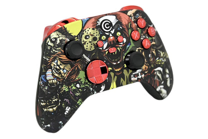 Custom Controllerzz Designer Series Wireless Controller for Xbox & PC - Scary Party & Red Chrome Inserts