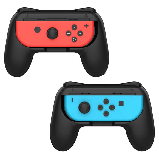 MoKo Grip for Nintendo Switch OLED Model Joycon & Switch Joy-Con  [2-Pack] Ergonomic Hand Grip Controller Handle Kit Compatible with Nintendo Switch/Switch OLED 2021 Joy Cons Controllers  Black