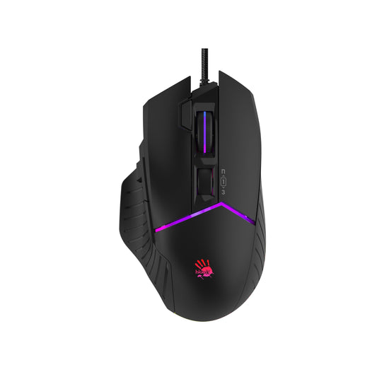 Bloody W95BR Max Extra Fire Gaming Mouse - 12,000 CPI, RGB Backlit, Ergonomic Design, Adjustable LOD, 2000 Hz Report Rate