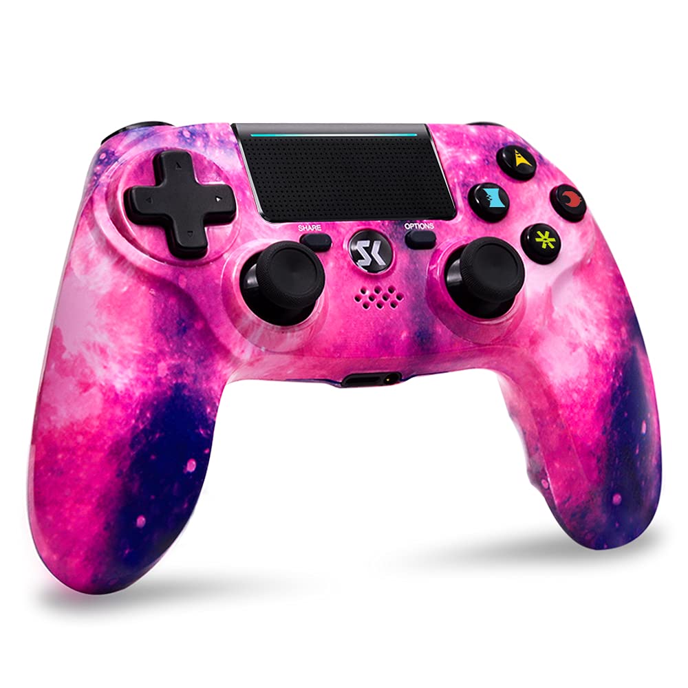 Wireless Controller for PS4  Controller for Sony PlayStation 4  Double Shock 6-Axis Motion Sensor  Sensitive Touch Pad  Built-in Speaker & Stereo Headphone Jack  Compatible with PlayStation 4/Pro/Slim