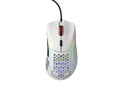 Glorious Gaming Model D- Wired Gaming Mouse - 61g Ergonomic, Honeycomb Design, RGB, Glossy White