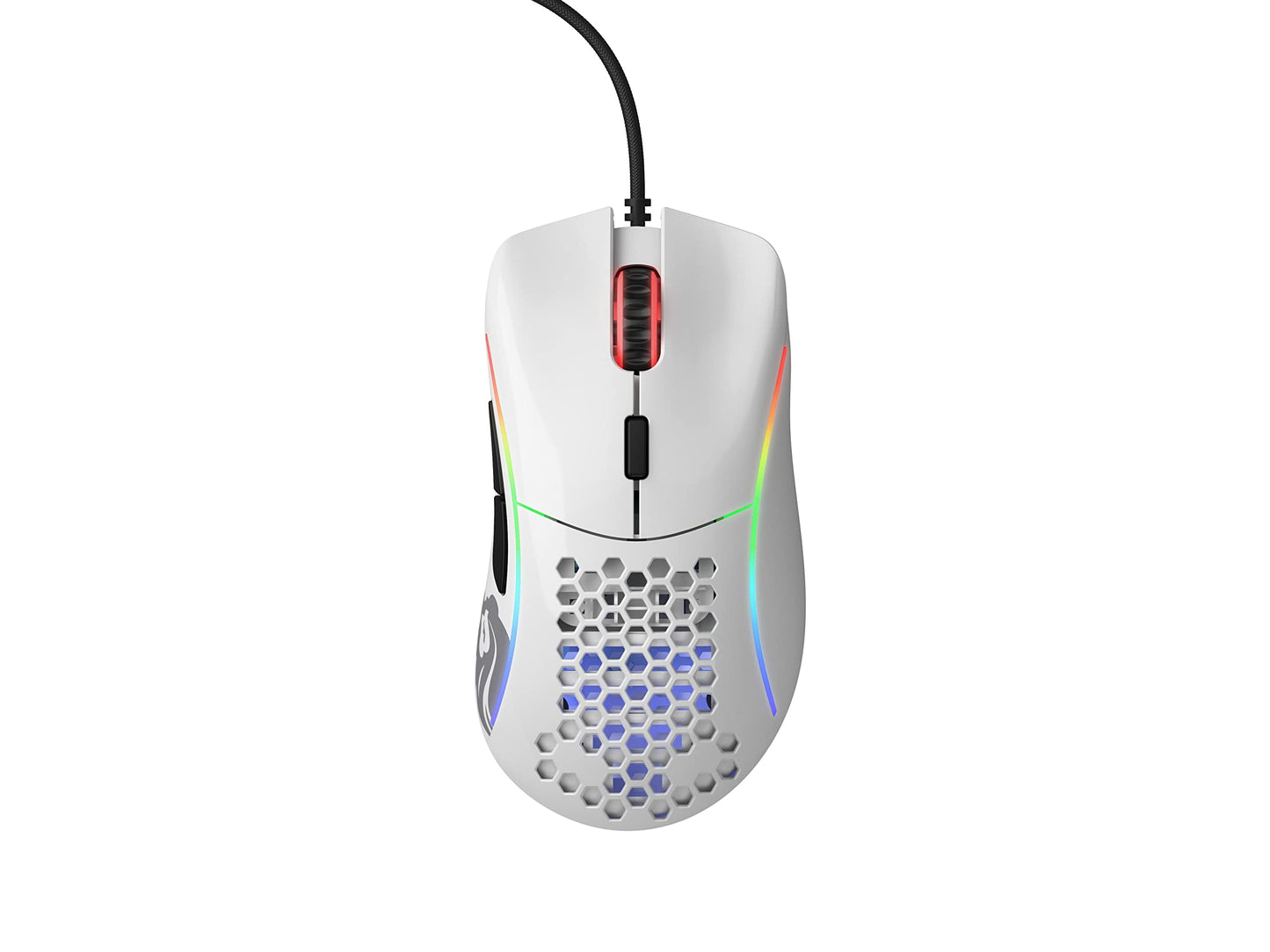 Glorious Model D Wired Gaming Mouse - 68g Honeycomb Design, RGB, Ergonomic, Pixart 3360, Omron Switches, Glossy White