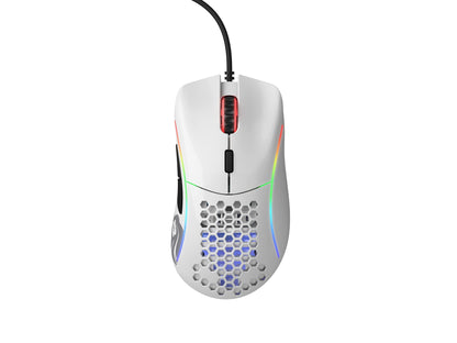 Glorious Model D Wired Gaming Mouse - 68g Honeycomb Design, RGB, Ergonomic, Pixart 3360, Omron Switches, Glossy White