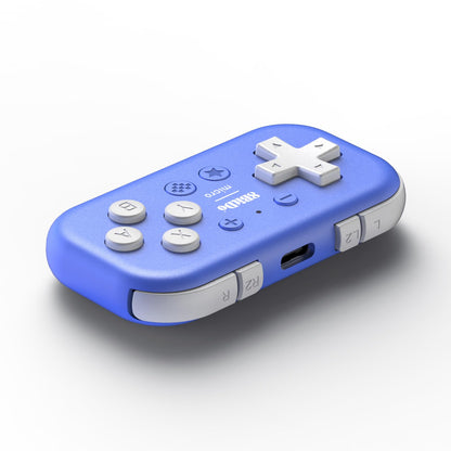 Nargos 8BitDo Micro Bluetooth Mini Controller for Nintendo Switch, Windows, Android - Micro Blue