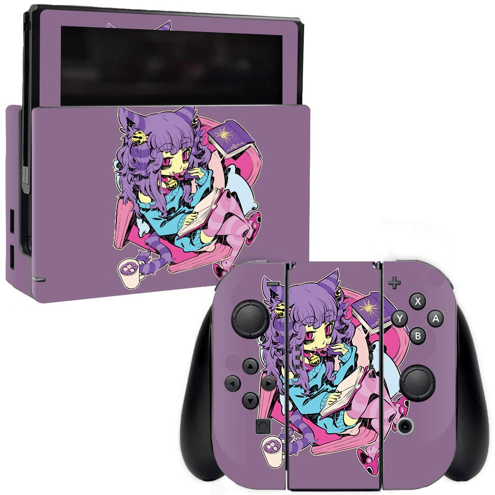 MIGHTY SKINS Nintendo Switch Skin - Feline Girl Vinyl Decal Wrap, Durable & Easy to Apply, Model NISWI-Feline Girl