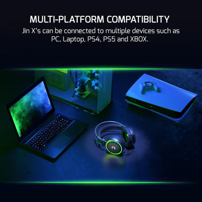 GAMEPOWER JIN Gaming Headset - Wired 3.5mm Jack, 50MM Drivers, Noise Cancelling Mic, 360 Spatial Audio, Black, Model MFMFGMP0002