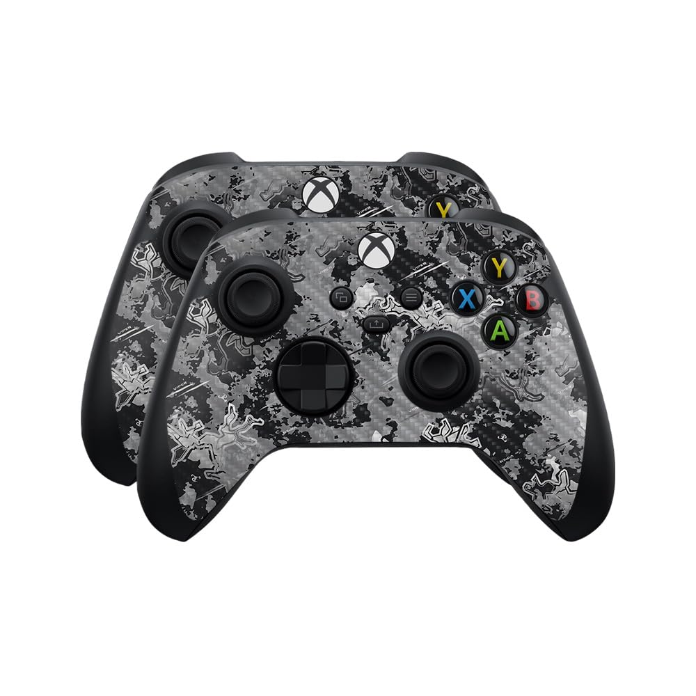 Carbon Fiber Skin Compatible with Microsoft Xbox Series X|S Controller (2 Pack) - Viper Urban - Premium 3M Vinyl Protective Wrap Decal Cover - Easy to Apply | Crafted in The USA by MightySkins