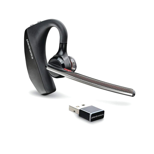 Plantronics - Voyager 5200 UC (Poly) - Bluetooth Single-Ear (Monaural) Headset - USB-A Compatible to connect to your PC and/or M