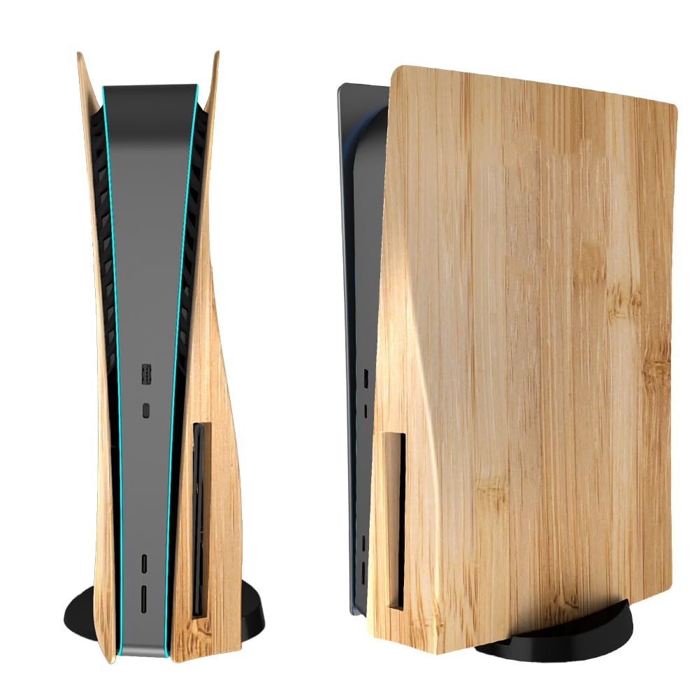 Face Plates Cover Skins Shell Panels for PS5 Disc Edition Console  Accessories for Playstation 5 Protective Faceplates (Wood Grain)
