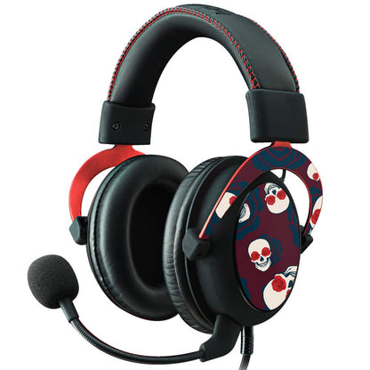 MIGHTY SKINS Kingston HyperX Cloud II Headset Skin - Skulls N Roses, Durable Vinyl Decal Wrap, Easy Apply/Remove, Made in USA