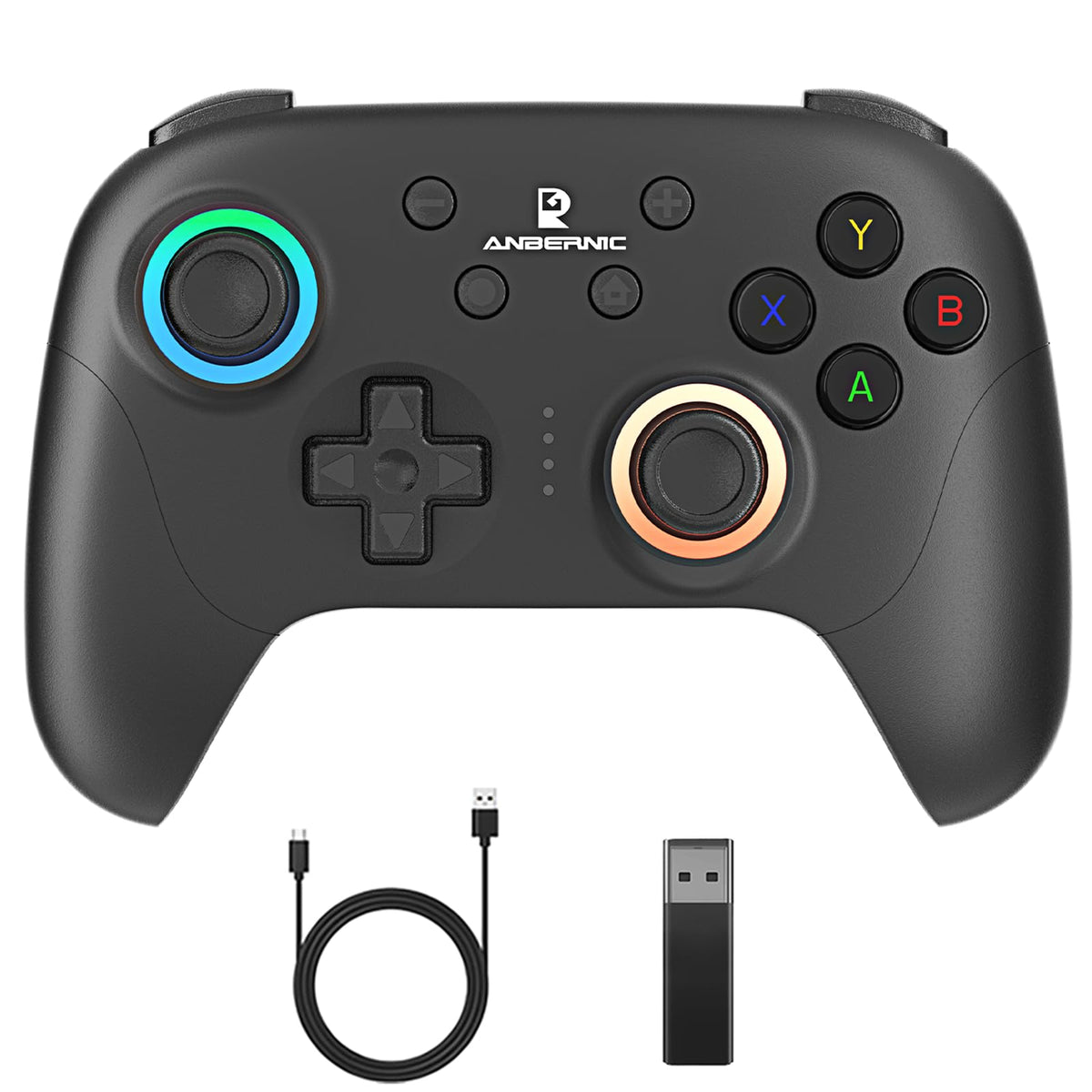 RG P01 Wireless Gaming Controller RG P01 Controllers Gamepad for PC Plug and Play Gaming Gamepad with Hall Effect/control buttons Joystick rg p01 Game Controller Switch/PC/Steam/Android/IOS(Black)