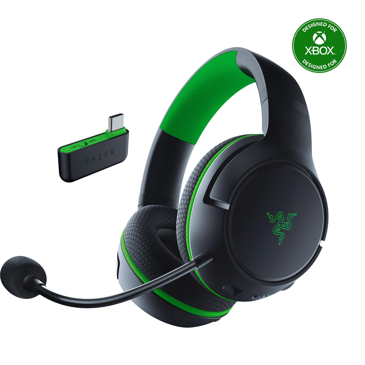 Razer Kaira HyperSpeed Wireless Gaming Headset for Xbox Series X|S  Xbox One  PC: TriForce 50mm Drivers - HyperClear Cardioid Mic - Low Latency Bluetooth - Up to 30 Hour Battery Life - Black