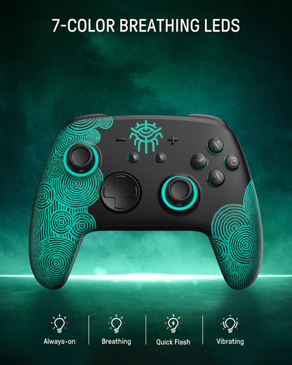 FUNLAB Switch 2 Pro Wireless Controller - Hall Effect, RGB, NFC, Turbo, Black Gamepad