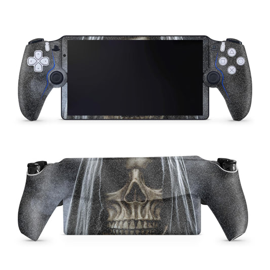 Glossy Glitter Gaming Skin Compatible with PS5 Portal Remote Player - Reaper Skull - fine 3M Vinyl Protective Wrap Decal Cover - Easy to Apply | Crafted in The USA by MightySkins
