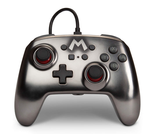 PowerA Enhanced Wired Controller for Nintendo Switch - Mario Silver