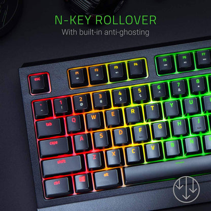 Razer BlackWidow Mechanical Gaming Keyboard - Green Switches, Chroma RGB, Classic Black, Model RZ03-02860200-R3U1