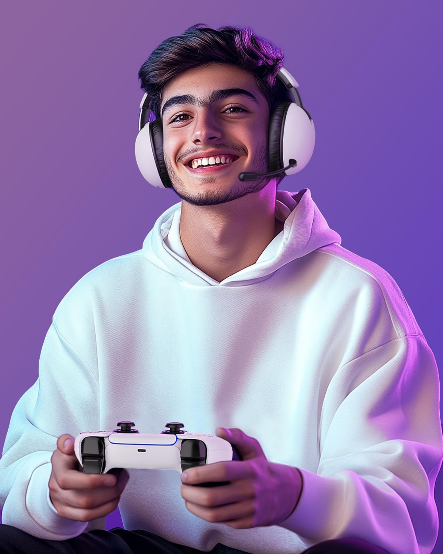 OPUTIK Wireless Gaming Headset BL500 - 2.4GHz/Bluetooth, Black, Mic for PC, PS4, PS5, Switch