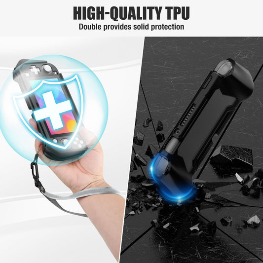 EveClap Switch Lite Protective Case - Shockproof Hard Grip - Black - Model LITE-Black-1