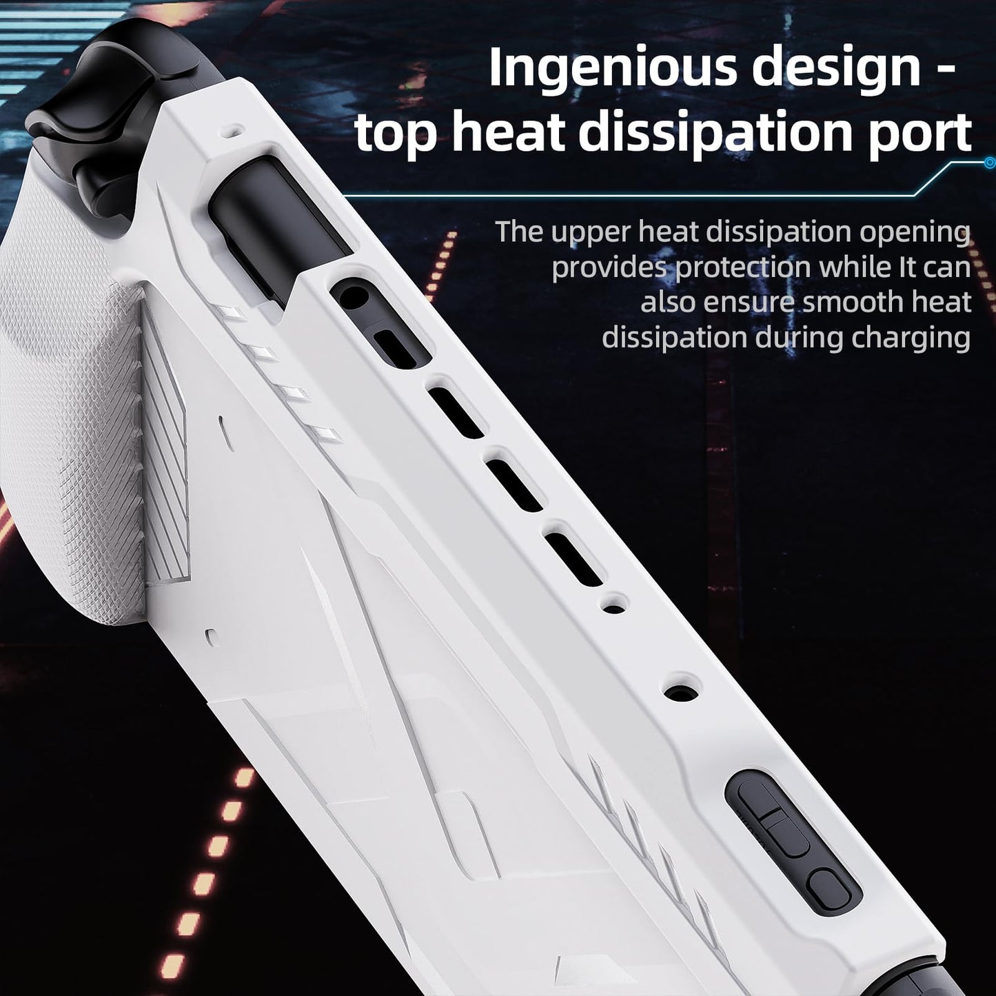 FIWWAT Nintendo Switch 2 Protective Case - 360° Protection, Anti-Scratch, Ergonomic Grip, White for Nintendo Switch 2 (2025)