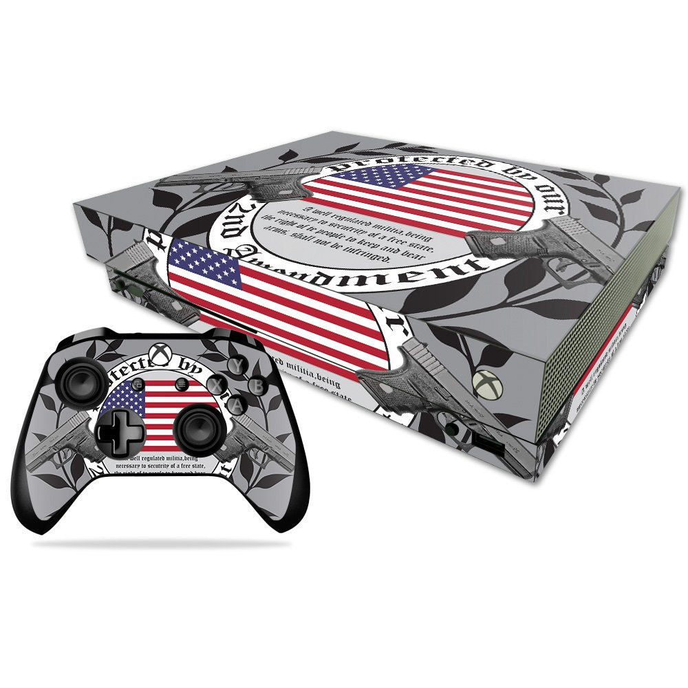 MIGHTY SKINS Xbox One X Skin - 2nd Amendment Vinyl Decal Wrap - Durable & Easy to Apply - Made in The USA