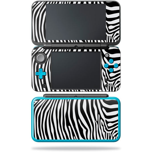 MightySkins Skin Compatible with Nintendo New 2DS XL - Black Zebra | Protective, Durable, and Unique Vinyl Decal wrap Cover | Ea