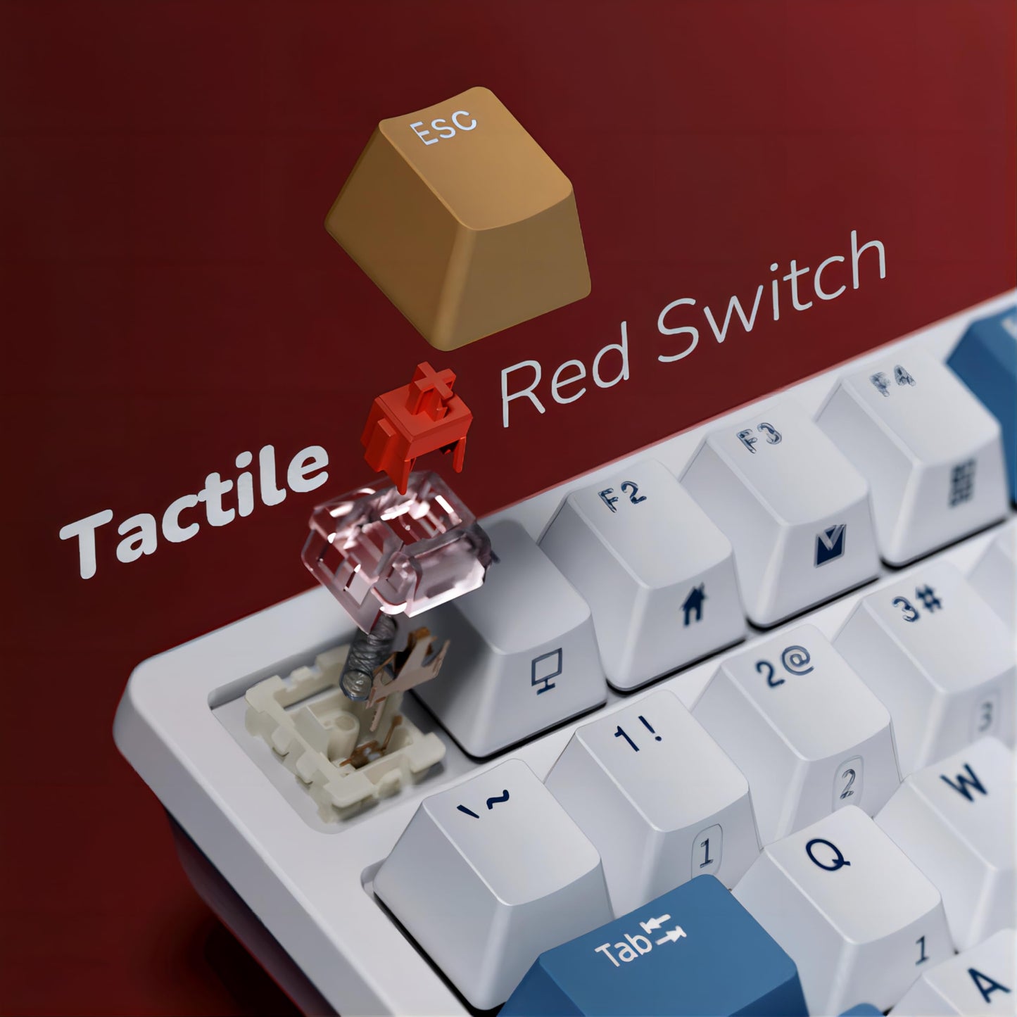 RK ROYAL KLUDGE RK98 Wireless Mechanical Keyboard - Hot Swappable, RGB Backlit, 2.4G/BT5.1/USB-C, White, Pre-lubed Linear