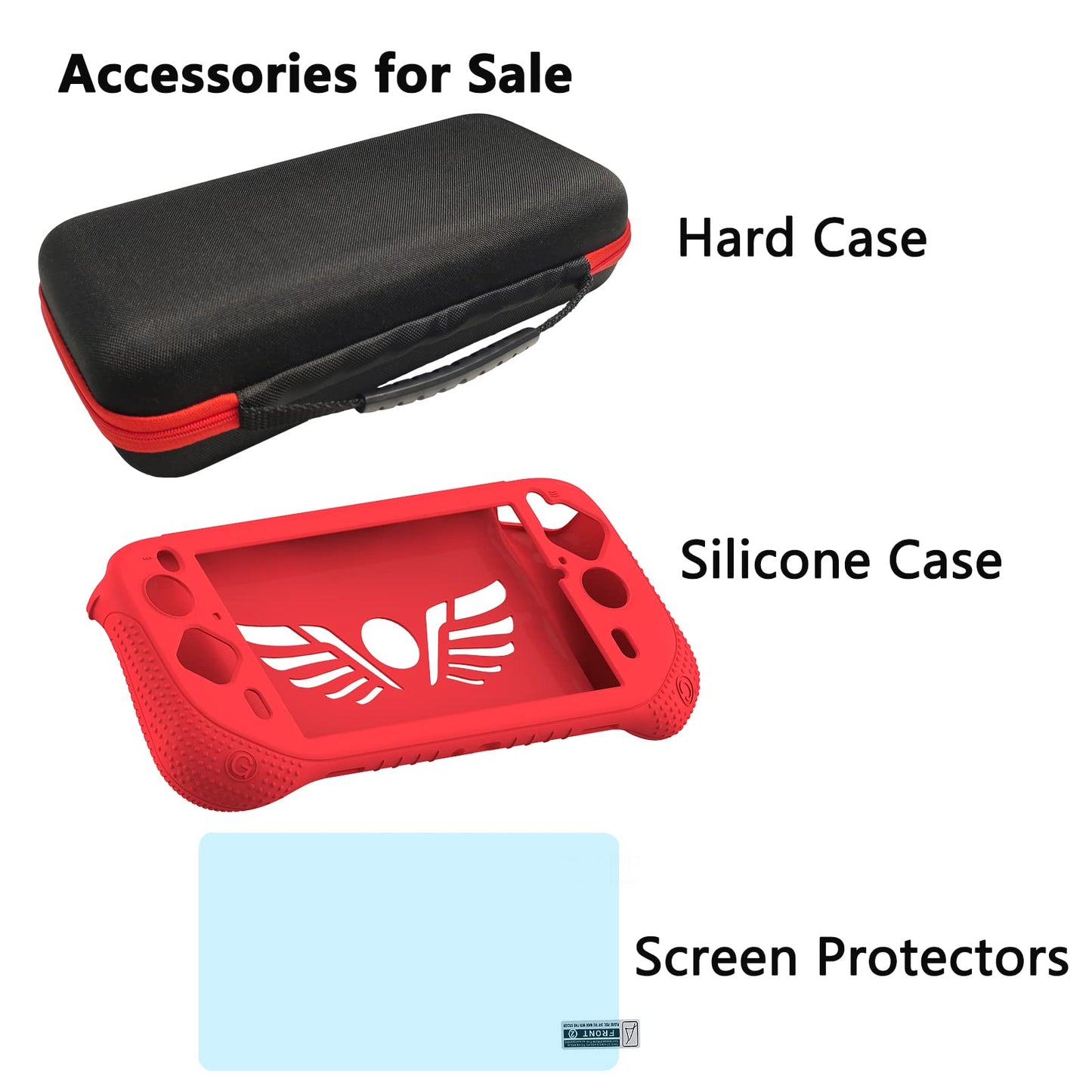 XEGIMOR Silicone Cover & Carrying Case for Logitech G Cloud - Black/Red, Model S-GLOUD-XSFUTI, Includes Screen Protector