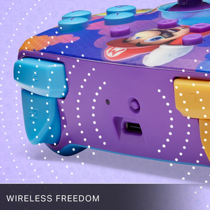 PowerA Enhanced Wireless Controller for Nintendo Switch - Color Splash Heroes, Model NSGP0287-01R, Officially Licensed Gamepad
