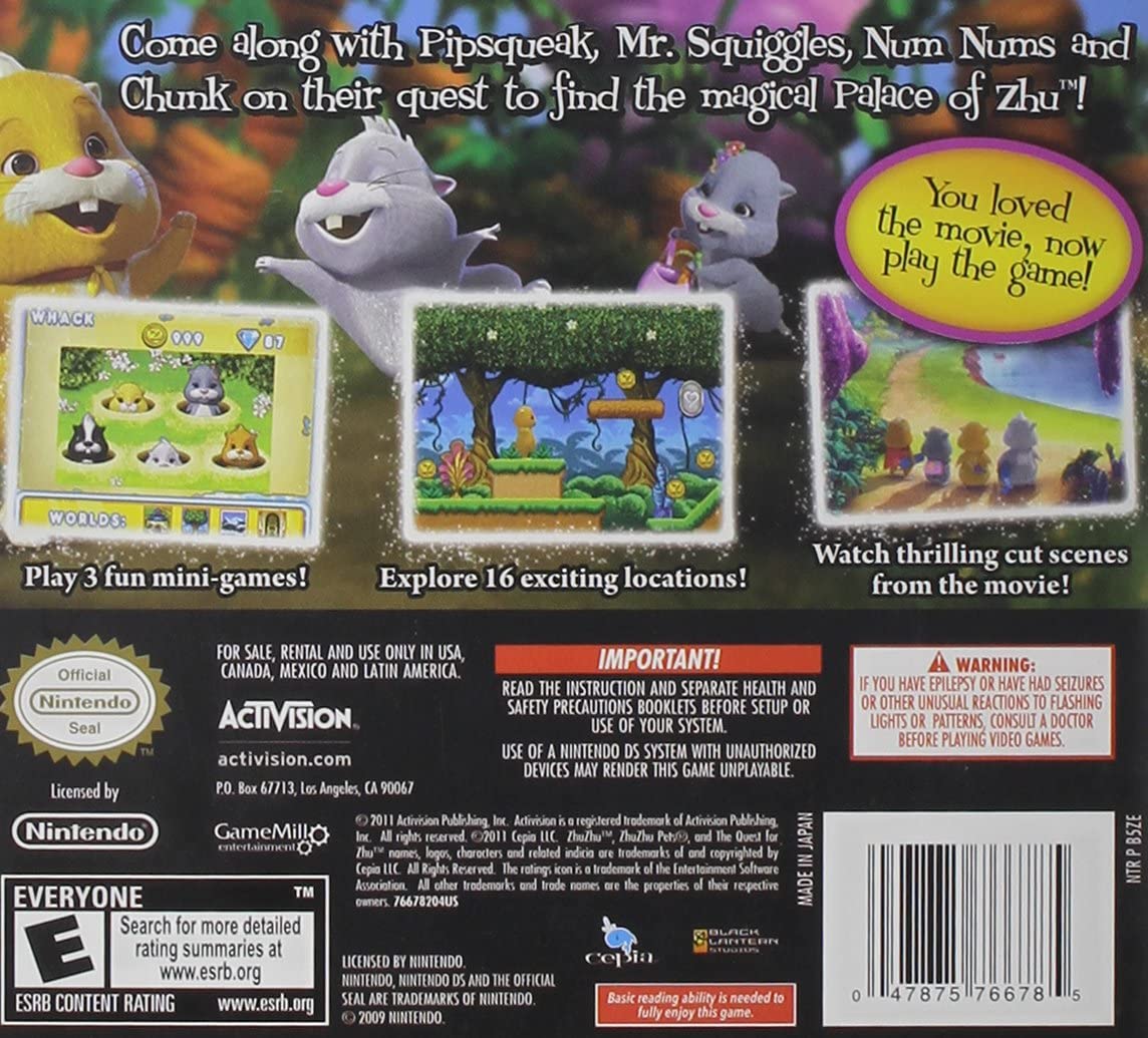 ACTIVISION Zhu Zhu Pets: Quest for Zhu DS - Model 76678, Fun Adventure Game for Nintendo DS