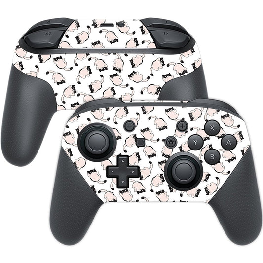 MightySkins Skin Compatible with Nintendo Switch Pro Controller - Raining Cats | Protective, Durable, and Unique Vinyl Decal wra