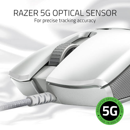 Razer Viper Light Esports Gaming Mouse - 69g, Optical 5G Sensor, RGB Chroma Lighting, Mercury/White, Model RZ01-02550700-R3M1