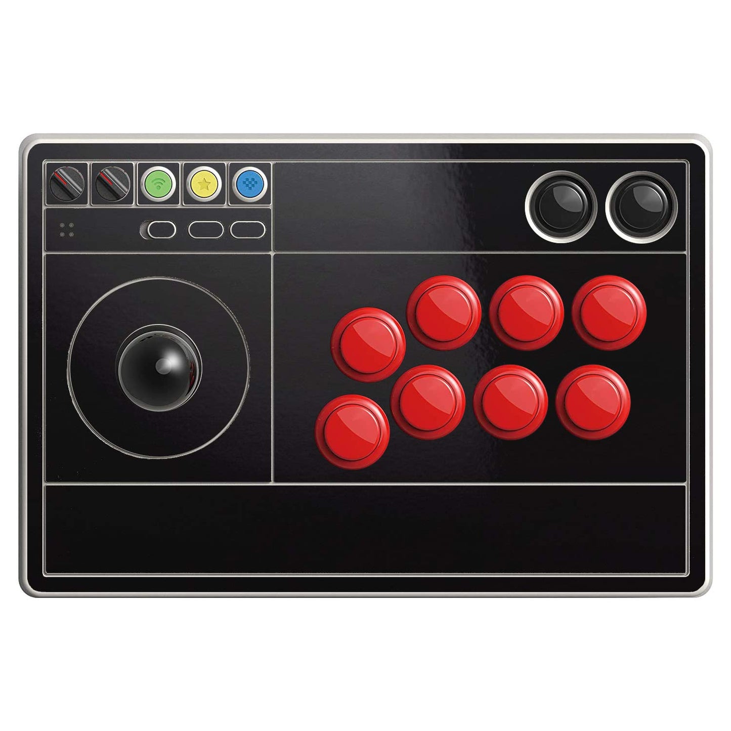 SopiGuard Sticker Skin for 8BitDo Arcade Stick Top Panel Only Vinyl Decal Wrap (Gloss Black)