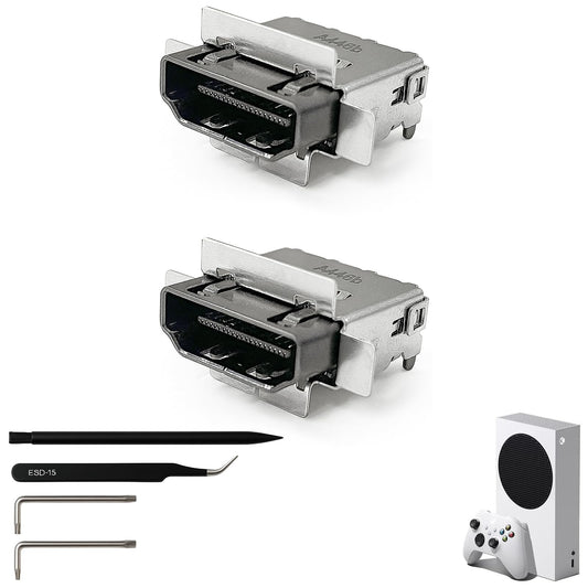 ALIENERGY HDMI Port Replacement Kit for Xbox Series S  Display Socket Jack Connector Repair for XSS Console (Original OEM Quality)  Including Tools (Screwdrivers  Tweezer  Spudger) - 2PCS